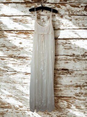 Victoria Secret VTG Cottagecore Slip Dress Ivory Sz L